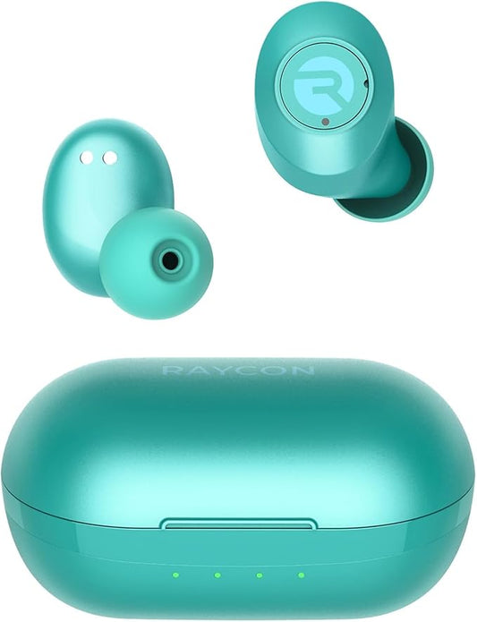 Raycon Everyday Earbuds Classic Bluetooth Wireless with Microphone - Stereo Sound, Active Noise Canceling, in-Ear Bluetooth Headset True Wireless Earbuds 32 Hours Playtime (Mint)
