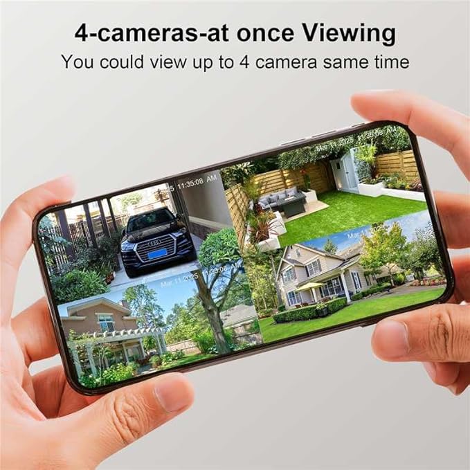 Security Cameras Outdoor WiFi,5G/2.4G Cameras for Home Security Solar Power with Dual Lens,Motion Detection,Night Vision,2-Way Audio,Weather Proof,No Subscription Fee