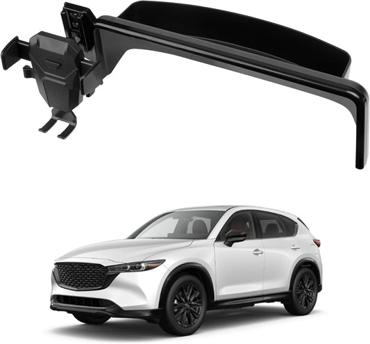 FIILINES Phone Holder for Mazda CX-5 2022-2025 (Fit 10.25" Touch Screen), Phone Mount with Dash Organizer for CX-5 Accessories, 360 Degree Rotation Dash Mount Cell-Phone Holder