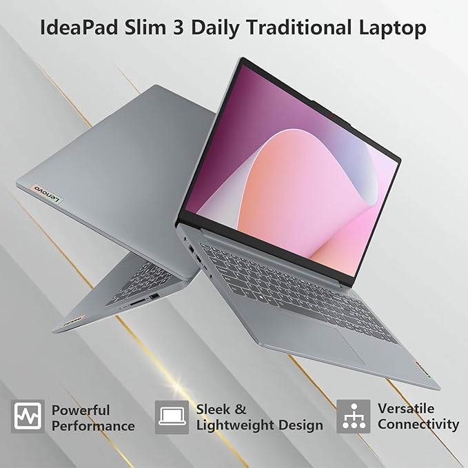 Lenovo IdeaPad Slim 3 Laptop, 15.6" FHD Display, AMD Ryzen 5 5625U, 16GB RAM, 512GB SSD, Backlit KB, SD Card Reader, Webcam, HDMI, Wi-Fi 6, Win 11 Home, Bundle with Thunderobot ML101 Wireless Mouse