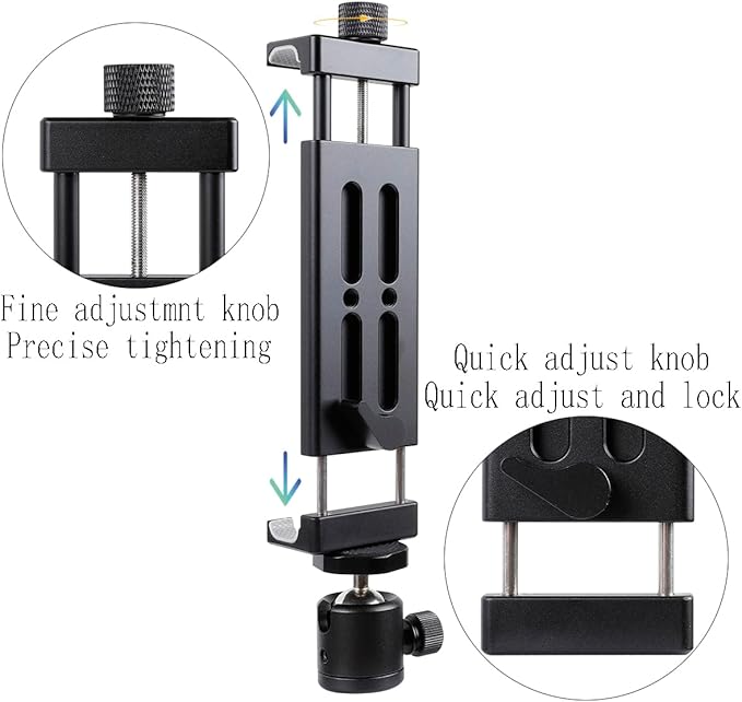 Aluminum Tripod Mount Adapter for iPad, 360 Rotatable Tablet Holder Compatible with iPad Pro/Air/Mini, Samsung Tab and Other 4.7" -15" Tablets