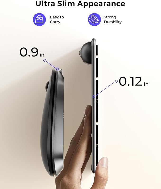 seenda Bluetooth Keyboard and Mouse for Mac, SKM64-2 Multi-Device Rechargeable Slim Wireless Keyboard Mouse Stainless Steel Full Size, Compatible with MacBook Pro/Air, iPad, Mac - Space Gray