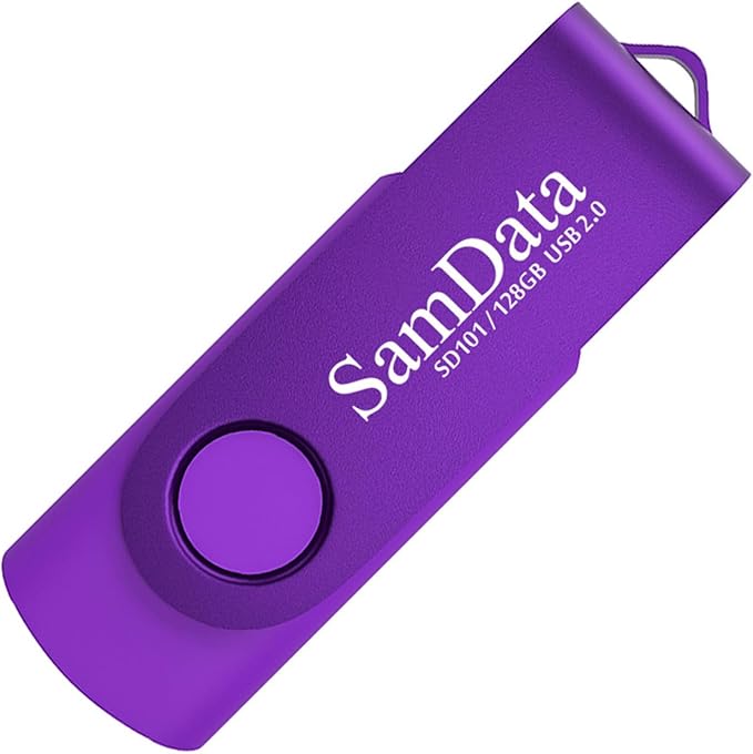 128GB USB Flash Drives 1 Pack 128GB Thumb Drives Memory Stick Jump Drive with LED Light for Storage and Backup (1 Pack Purple)