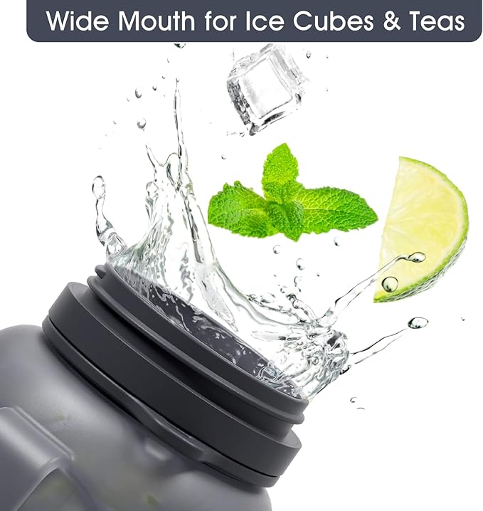 TakeToday Collapsible Water Bottles 40 OZ Motivational Water Bottle with Straw and Paracord Handle Silicone Sports Water Jug with Times Leakproof Large Water Bottle for Yoga Camping Outdoors