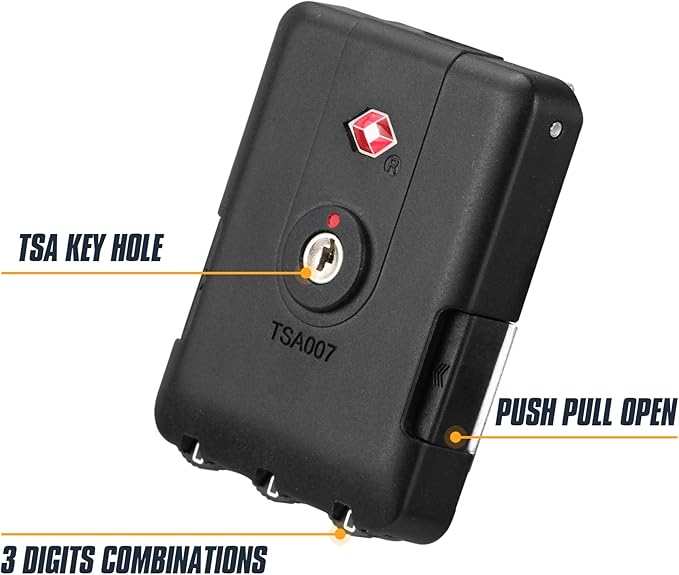 Zoofen 2 Pack Luggage Lock TSA007 Security Lock Suitcase Lock TSA Compatible Travel Luggage Locks(Model C)