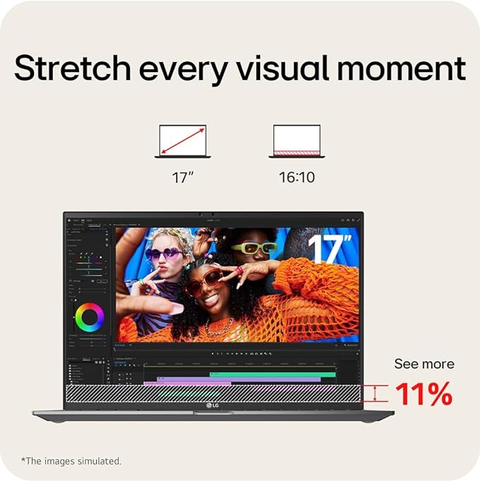 LG Gram 17 Touchscreen Lightweight Laptop for Business/Students, Intel Ultra 7 258V, 17 inch QHD+ Touchscreen, 32 GB LPDDR5X, 4 TB SSD, Copilot+, Wi-Fi 7, Backlit Keyboard, Windows 11 Pro, Accessories