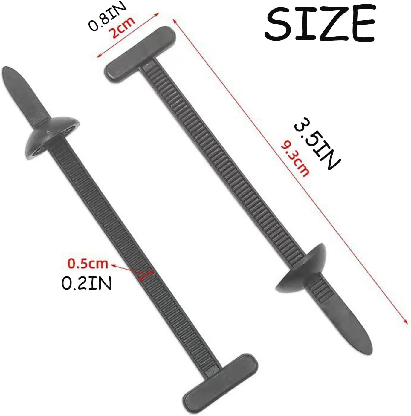 Upgraded Automotive Zipper Clips,Nylon Universal Cable Tie Buckle Self-Locking, Nylon Zip Ties Holders Kit [50+50Pcs Pin & Button] for Cars Fender Trunk Bumper Repair, Home & Garage