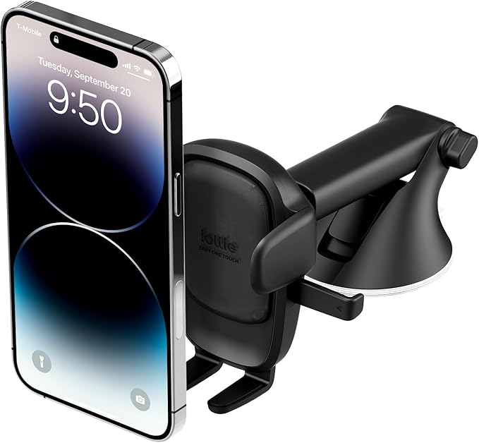 iOttie Easy One Touch Advanced Universal Car Mount Dashboard & Windshield Suction Cup Phone Holder for iPhone, Samsung, Google, All Smartphones