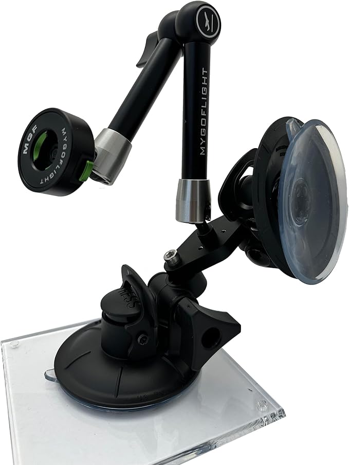 Flex Double Suction Adjustable Handsfree Flight Travel iPad/Tablet Sport Mount with 360 Degree Rotation, Black, (MNT-1815)