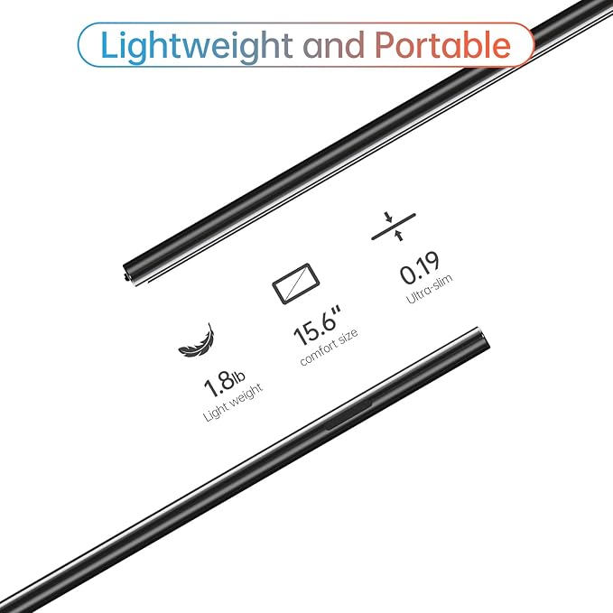 VILVA 4K Portable Monitor, 15.6'' IPS 3840x2160 UHD Computer Monitor, 100% Adobe RGB Gaming Monitor USB C HDMI Portable Travel Display w/Speakers Smart Cover for Laptop Xbox PS4 Switch Phone Mac