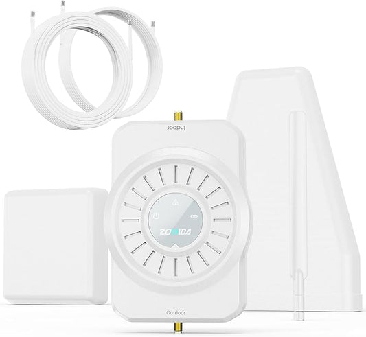 Cell Phone Booster for Home Office Multi-Room, Cell Phone Signal Booster for All U.S Carriers, 4500sq ft, Verizon Cell Signal Booster Boost 5G for AT&T, T-Mobile 72dB Gain Antennas 2025 Upgrade of 5S