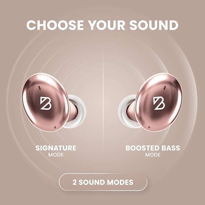 Back Bay Audio Tempo 30 Wireless Earbuds for Small Ears - Award-Winning Sound, Sweatproof Bluetooth Earbuds, Comfortable Ear Buds for Women, Pink Earphones Small Ear Canals, Long Battery Headphones