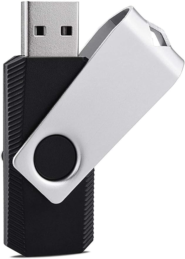 KEXIN Bulk USB 50 Pack 1GB USB Flash Drives Flash Drive Thumb Drive Bulk Flash Drives Swivel USB 2.0 (1G, 50PCS, Black)