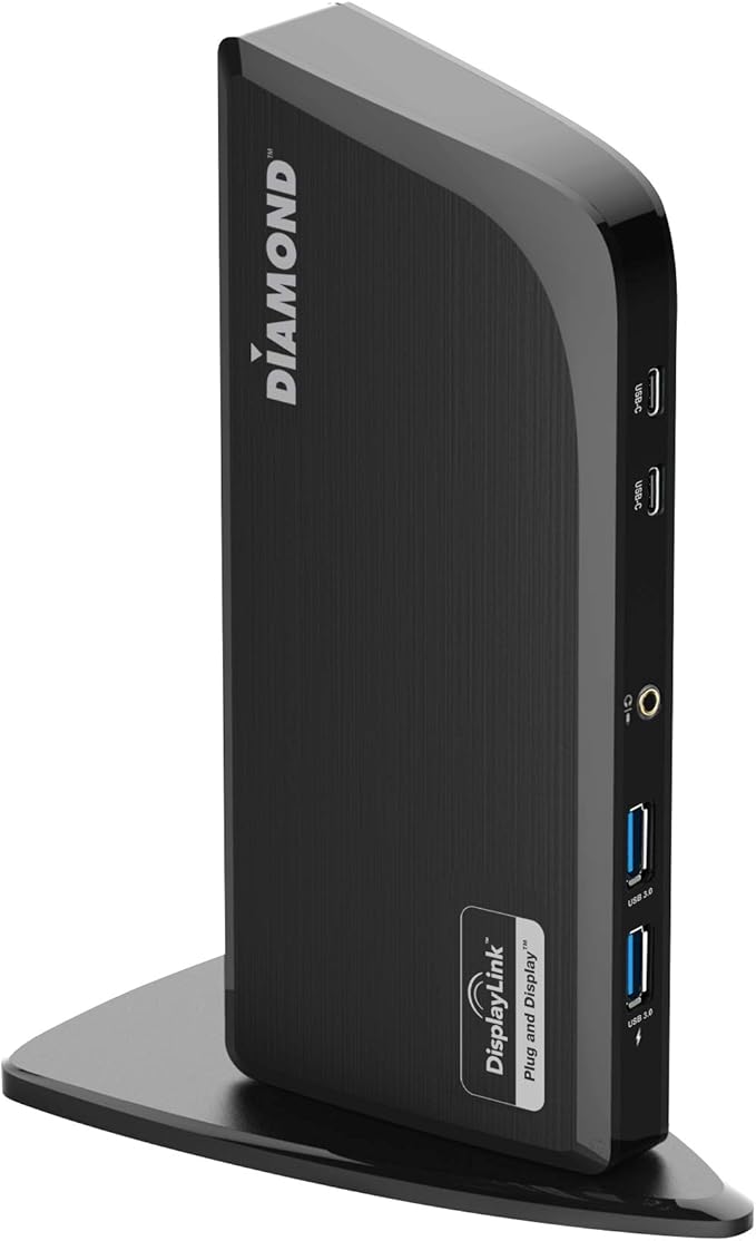 Diamond Multimedia DS3900PD Diamond Multimedia Triple Display 4K Universal Type-C Docking Station with Power Delivery (65W) for Mac and Windows Equipped Type-C/Thunderbolt 3 Laptops