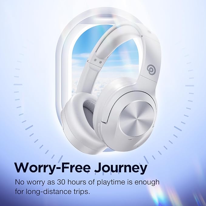 Upgrade Pro‑Level Hybrid Active Noise Cancelling Headphones with HD Sound, Wireless Bluetooth Headphones Over The Ear Unequaled Comfort, Vivid Deep Bass, for Home Office Travel Birthday Gift