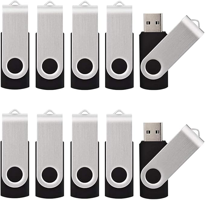 50 Pack USB 2.0 Flash Drives 512MB Thumb Drive Memory Stick Bulk - Black