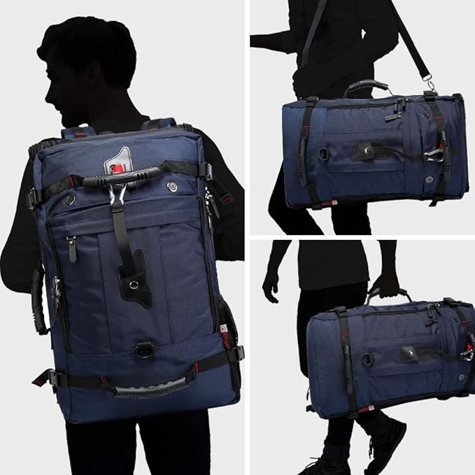 KAKA Travel Backpack, Carry On Backpack Durable Convertible Duffle Bag Fit for 15.6 Inch Laptop for Men and Women(Medium 35L)
