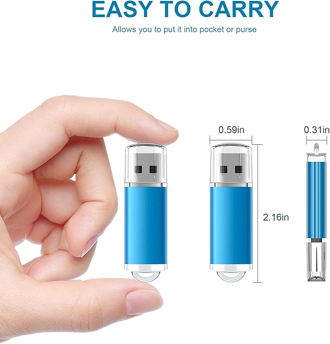 TOPESEL 128GB USB 3.0 Flash Drive, High Speed Thumb Drive USB Flash Drive USB Memory Stick for Data Storage (Blue)