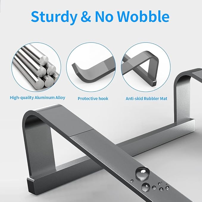 MacBook Pro Stand - Aluminum Ergonomic Computer Riser for 12-16.2 inch Laptops, Cooling Stand for Mac, HP, Dell & More (Space Gray)