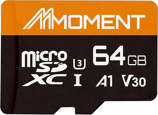 MMOMENT 64GB Micro SDXC Card, A1, UHS-I, U3, V30, Class10 Compatible, Read Speed Up to 95 MB/s,Write Speed Up to 45 MB/s, SD Adapter Included