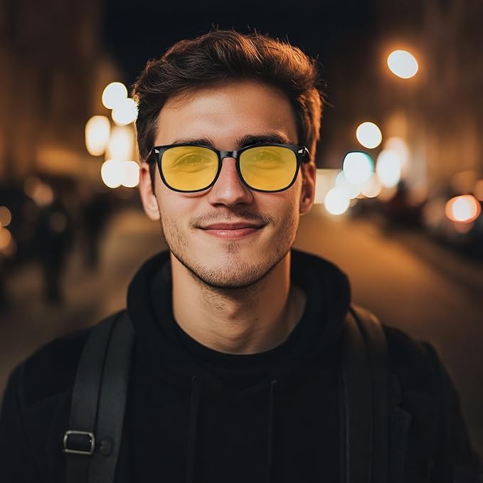 Blue Light Glasses for Woman Men | 99% Blue Light Blocking Glasses | Computer Glassess | Night Driving | Gaming | TV Phone Screen Reader Square Frame | Anti Eyestrain & UV Glare Protection