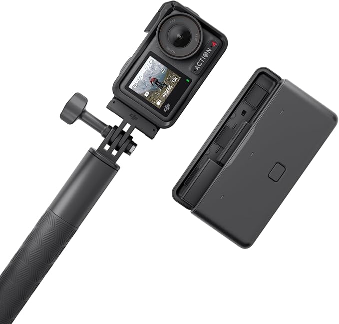 DJI Osmo Action 4 Adventure Combo, 4K/120fps Waterproof Action Camera with a 1/1.3-Inch Sensor, 10-bit & D-Log M Color Performance, Up to 7.5 h with 3 Batteries, Outdoor Camera for Travel, Biking