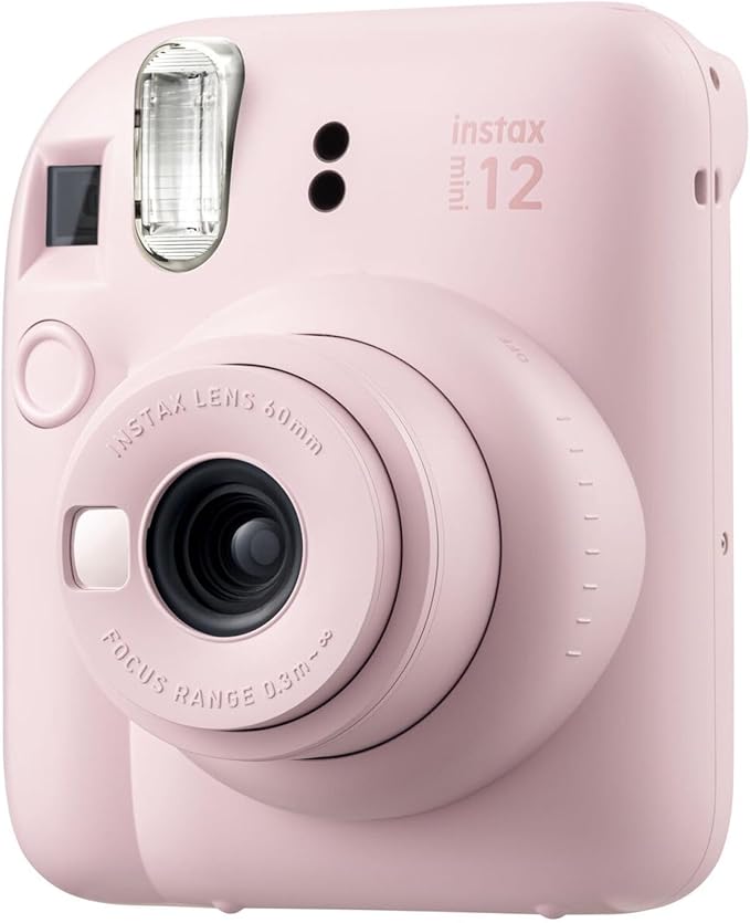 Fujifilm Instax Mini 12 Instant Camera Blossom Pink Bundle with Fuji Instax Mini Film Value Pack (60 Sheets) + Protective Carrying Case + Photo Album + Microfiber Cleaning Cloth