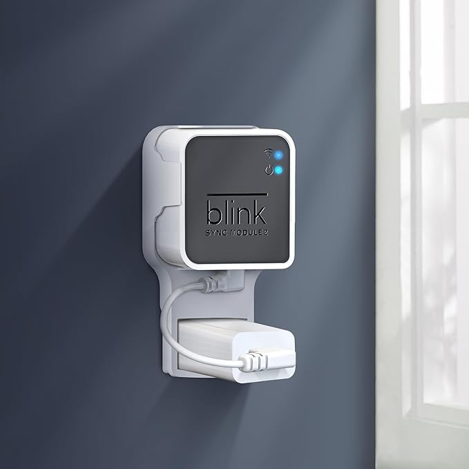 256GB Blink USB Flash Drive & Wall Mount for Blink Sync Module 2 with Short Cable – Declutter, Save Space, and Effortlessly Enhance Security (1 Pack)