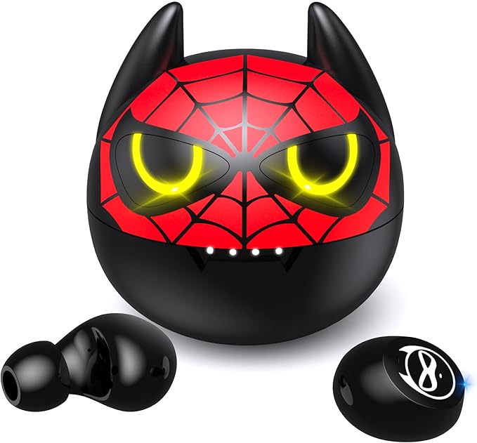 Gaming Wireless Earbuds Kids Bluetooth 5.0 Headphones with Mic 36H Playtime IPX6 Waterproof Noise Reduction Premium Sound LED Display USB-C Kids Wireless Earbuds for Workout Gaming Sport