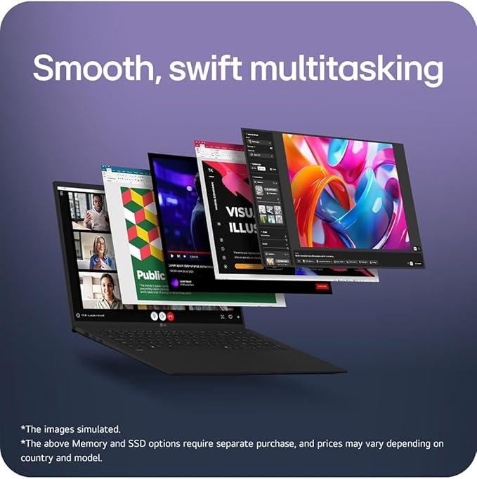 LG Gram 17 Touchscreen Lightweight Laptop for Business/Students, Intel Ultra 7 258V, 17 inch QHD+ Touchscreen, 32 GB LPDDR5X, 2 TB SSD, Copilot+, Wi-Fi 7, Backlit Keyboard, Windows 11 Pro, Accessories