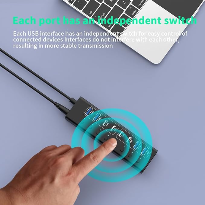 USB C Docking Station 8IN 1 Aluminum Powered USB HUB