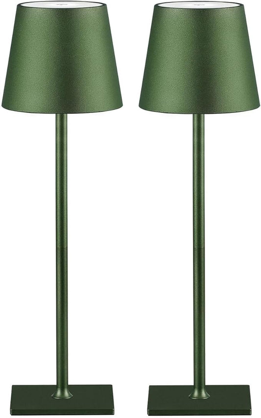2 Pack Cordless Table Lamps, 3 Colors Stepless Dimming, 5000mAh Rechargeable Battery LED Desk Lamp for Bedroom/Couple Dinner/Desk/Cafe/Dining Room/Terrace