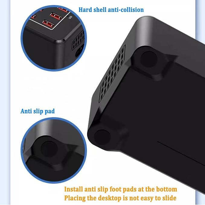 USB C Charger Block, 100W(20A) 20 Port Multiport USB Hub Desktop Fast Wall Charger, 10 Port USB C and USB Charging Compatible for Apple iPhone, iPad, Tablets, Samsung Galaxy