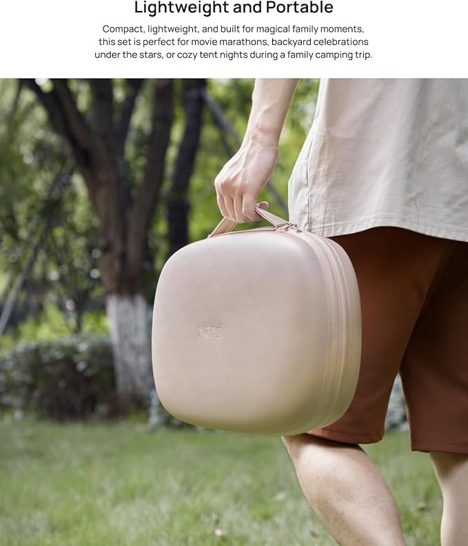 XGIMI MoGo 3 Pro Portable Projector Collection, Optical Filter & Carrying Case & PowerBase Stand, 2.5hrs Battery, Google TV with Licensed Netflix, All-in-One Travel Bundle