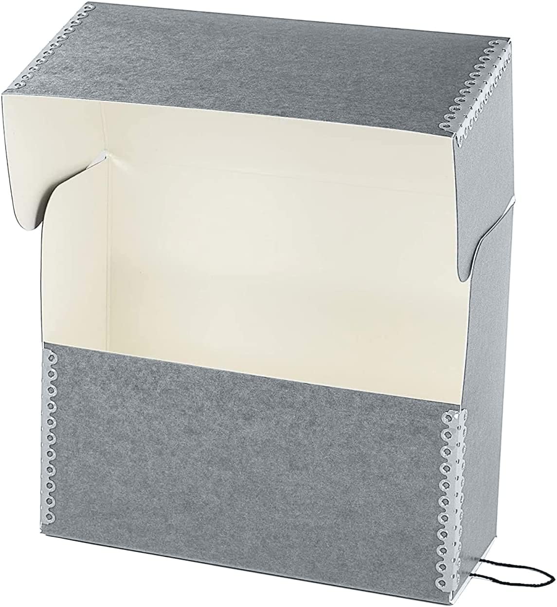 Lineco Archival Document Storage Box with Metal Edge, Acid-Free Gray Boxboard, Organize and Store Files, Prints, Photos, Letter-Sized Case 12.5" x 10.5" x 5" Wide