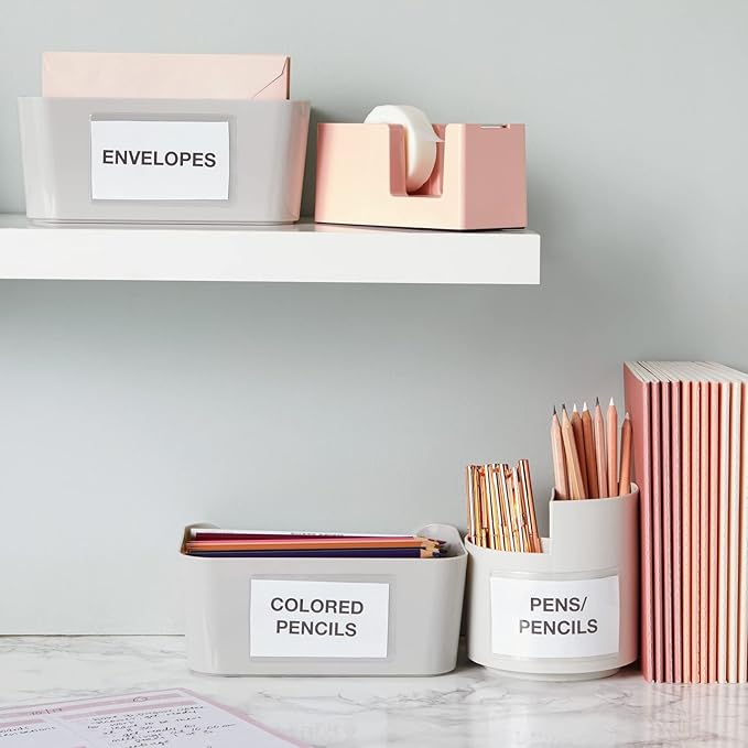 Juvale Pocket Planner Adhesive Pouches - White, 30-Pack, 4 Sizes (3.7 x 2.3 to 8.8 x 5.5 in) - Stick-On Pockets for Notebooks & Label Holder & Photo Sleeves & Index Card Sleeves