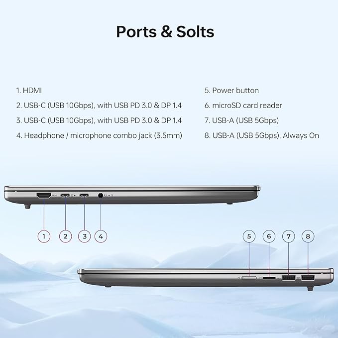 Lenovo 2025 IdeaPad Slim Business AI-Powered Laptop, 16" WUXGA Touchscreen, Intel Core 7 240H, 16GB DDR5 RAM, 1TB SSD, Copilot, Webcam, Backlit, Wi-Fi 6, W11P, Bundle with ADATA 512GB External SSD