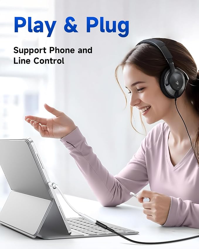 USB C to 3.5mm Audio Headphone Adapter, Type C to Jack Dongle Adapter Cable Cord Compatible with Apple iPhone 17/16/15 Pro Max Plus, iPad, MacBook, Samsung Galaxy S24 S23 S22 S21 Ultra (100-Pack)