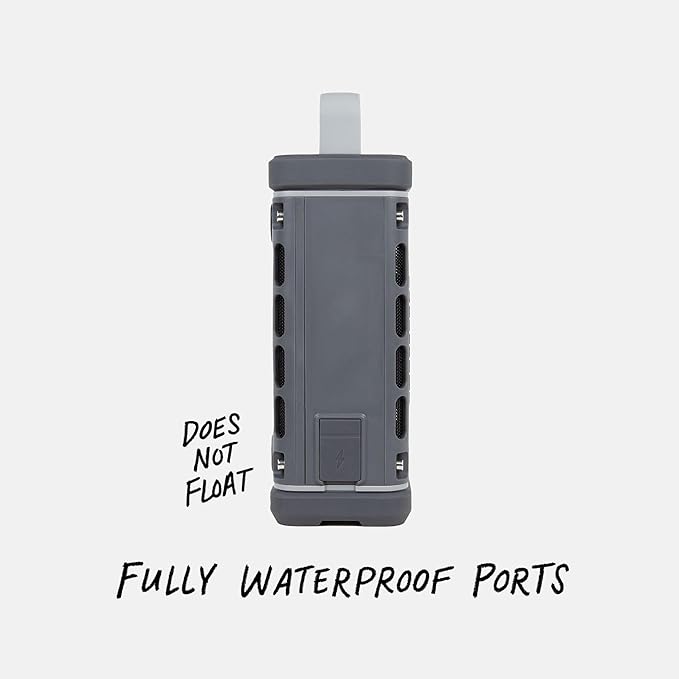 Turtlebox Ranger: Loud! Outdoor Portable Bluetooth 5.4 Speaker | Rugged, Waterproof, Ultra-Portable | Plays to 105 db, Deep Bass, Shockproof, Unlimited Pairing for Full Stereo Experience, Gray