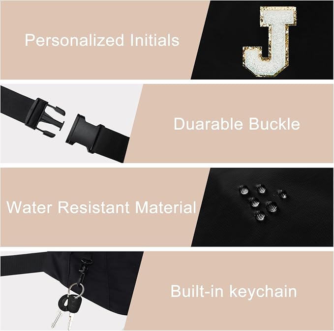 MAXTOP Large Crossbody Fanny Pack with 4-Zipper Pockets,Gifts for Enjoy Sports Festival Workout Traveling Running Casual Hands-Free Wallets Waist Pack Phone Bag Carrying All Phones