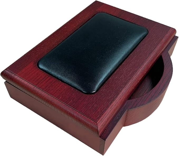 Dacasso Rosewood and Leather Desk Set, 10-Piece