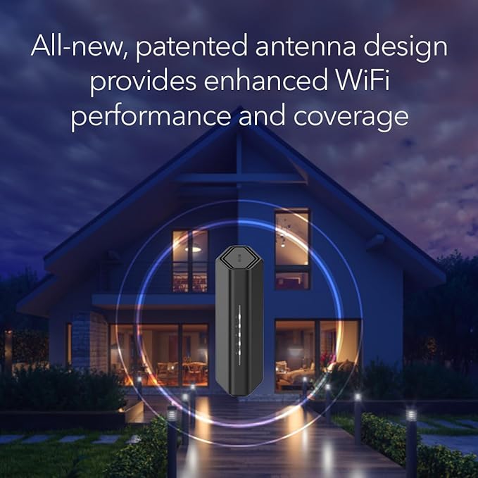 NETGEAR Nighthawk Dual-Band WiFi 7 Router (RS100) – Security Features, BE3600 Wireless Speed (up to 3.6 Gbps) - Covers up to 2,000 sq. ft., 50 Devices – 2.5 Gig Internet Port - Free Expert Help