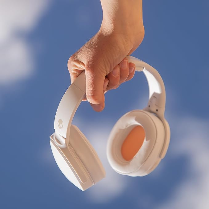 Skullcandy Hesh Evo Wireless Over-Ear Bluetooth Headphones, Noise Isolating, Up to 36 Hours Battery, Foldable Lightweight Design, Microphone for iPhone Android - Bone