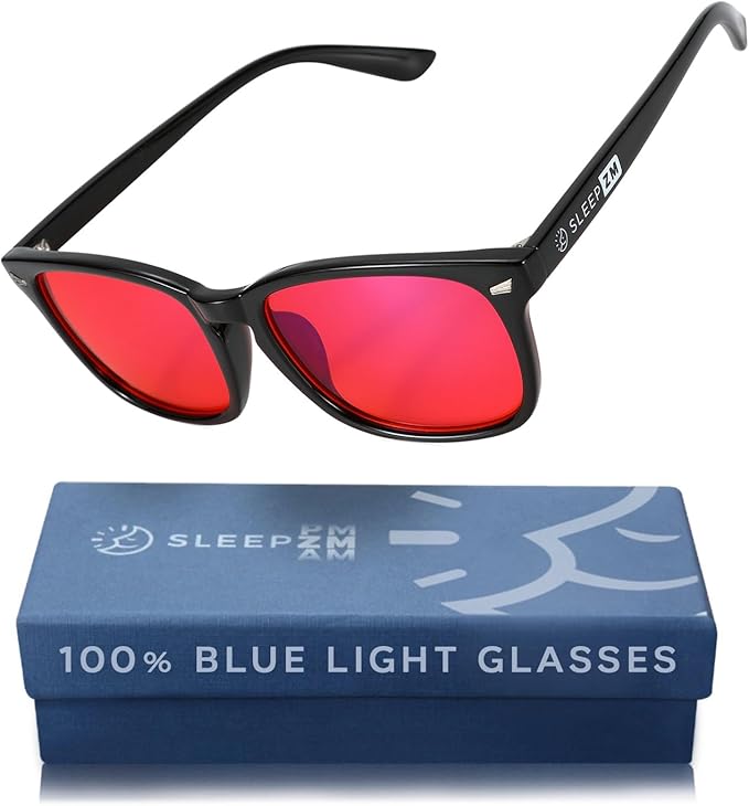 Blue Light Blocking Glasses for Women + Men - Better Sleep + Anti Eye Strain Protection - Computer Screens & Gaming
