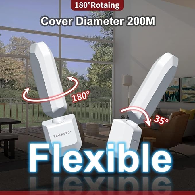 WiFi Extender 2.4GHz 300Mbps WiFi Booster, Covers 1290 Sq.ft and 25 Devices, WiFi Booster and Signal Amplifier WiFi Repeater Wireless WiFi Range Extender for Home or Garden