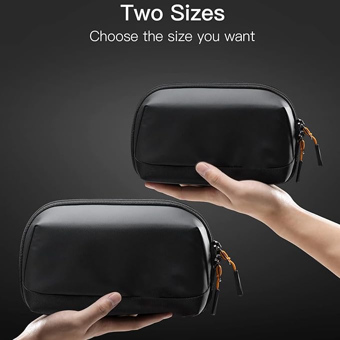 Electronics Travel Organizer - 180° Opening Tech Pouch, Waterproof Cable Storage Case, Portable Durable Design, Multi-Layer Organizer | Travel Bag for Wires, Chargers, Gadgets, Cosmetics, Office Daily