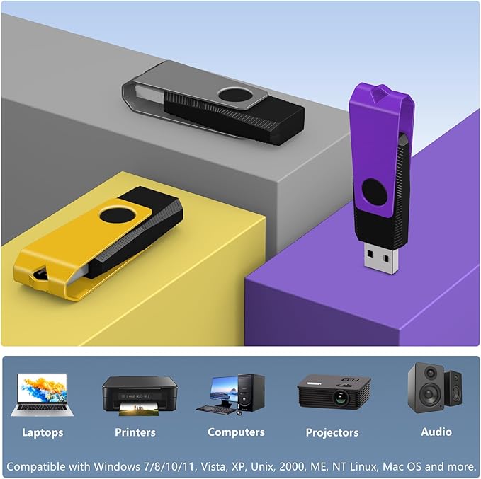 AGECASH USB Thumb Drive Bulk USB 2.0 Flash Drive 2GB 100 Pack 2 GB USB Drive Pack of 100 Jump Drive Multipack 2GB USB Memory Stick Pack for Data Backup 100PCS 2GB with Lanyard Multicolor