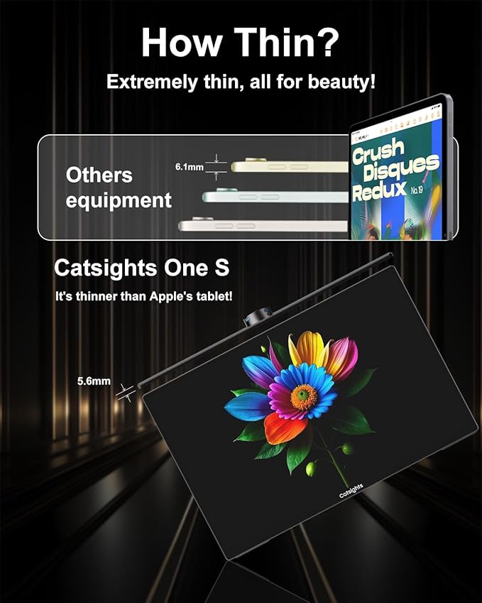 Portable Touchscreen Monitor for Mac, 13.3inch 2.5K 350nit 227 PPI Ultra-Thin Touch Screen Monitor, USB-C Plug & Play Travel Screen for Windows/Android/Switch(Stylus not Included)