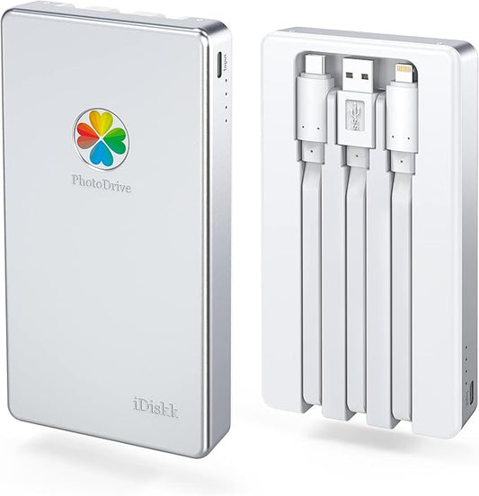 iDiskk 4TB App-le Certified External Hard Drive for iPhone iPad (iPhone /17/16/15/14/13/12/11/X) Android Mobile,MacBook and Windows PC, Photo Storage Photo Stick Drive to Backup Photos/Videos,Files