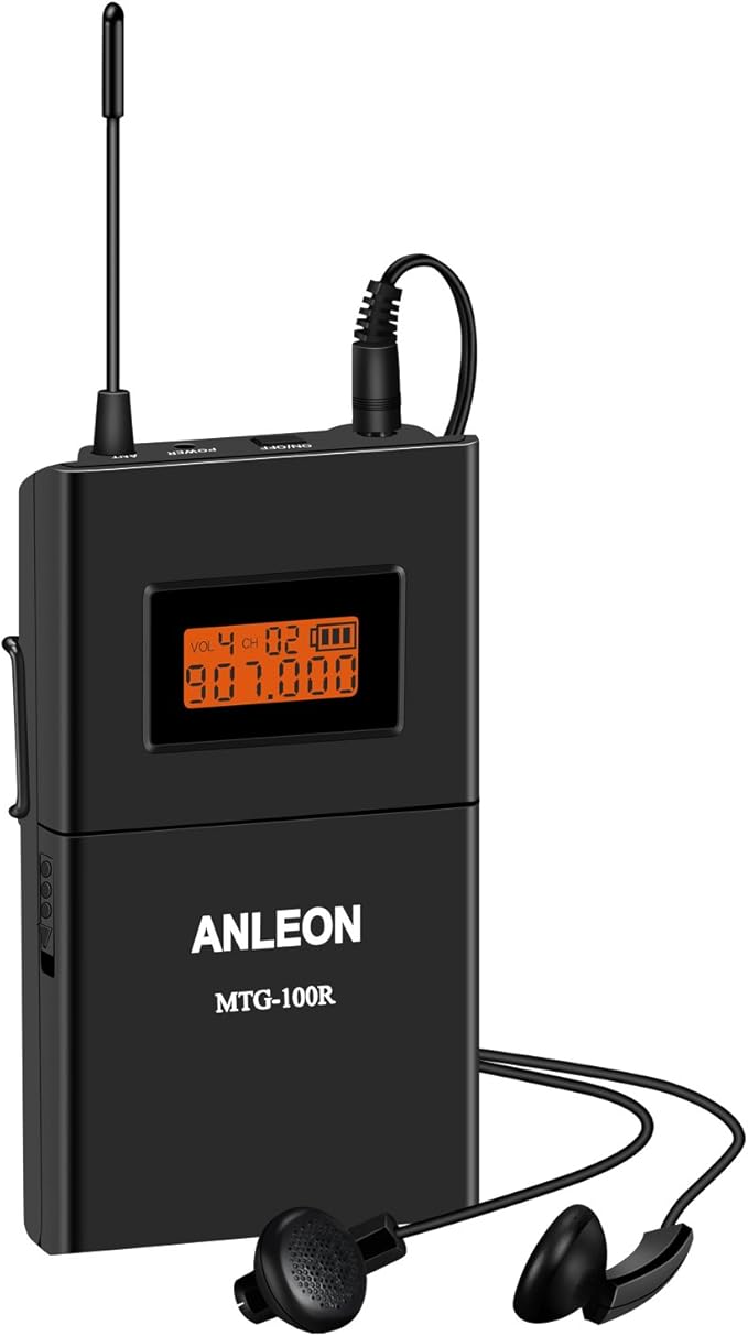 Anleon Tour Guide Wireless System Church System MTG-100 1 Transmitter 1Receiver